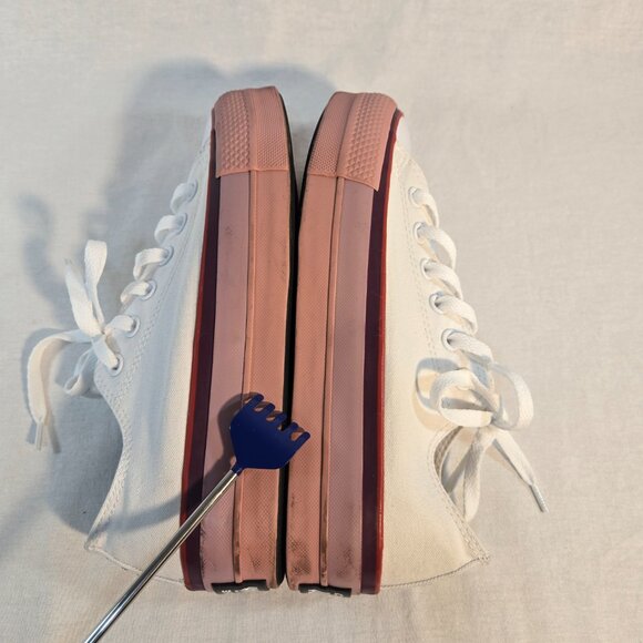 CONVERSE X O.P.I CTAS Lift Ox Canvas 566557C Pure Silver/White/Pink Size US 7.5 - Picture 6 of 16